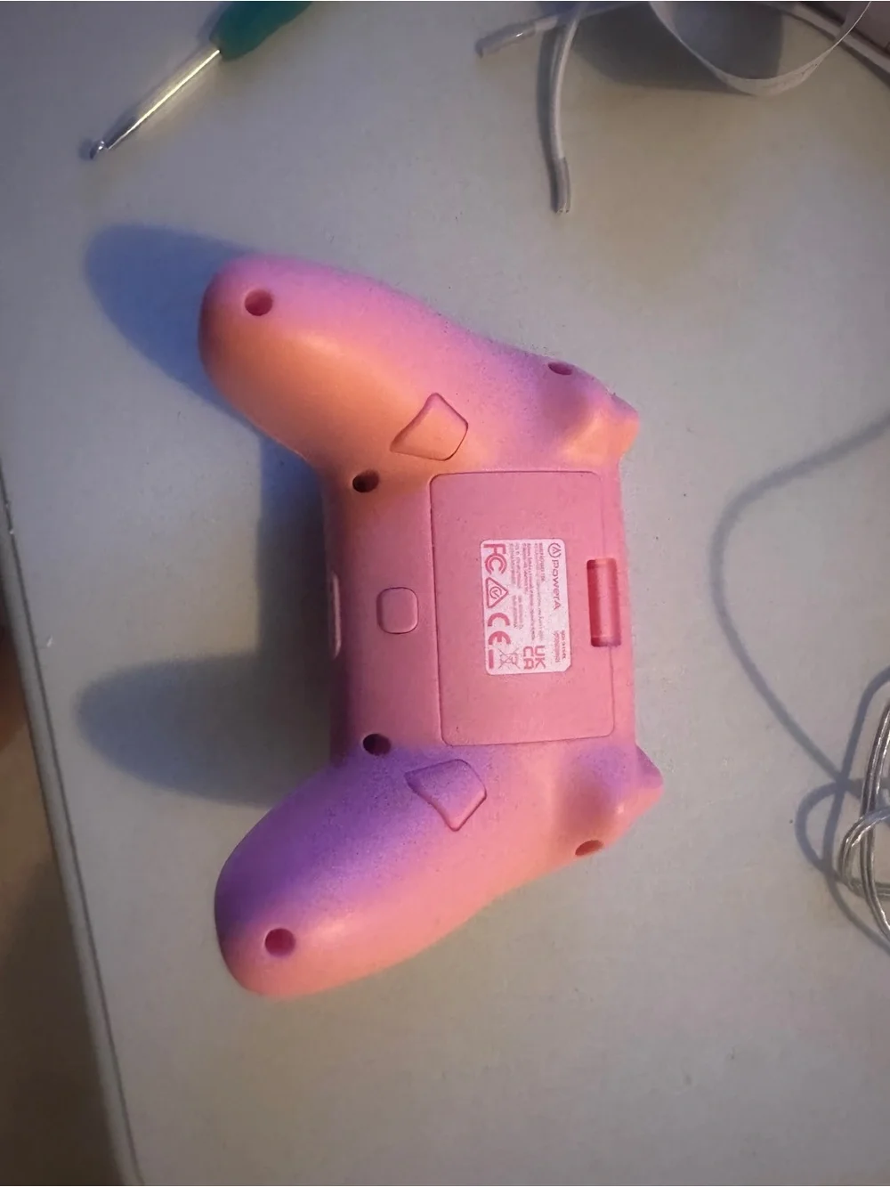 Cute Pink Wireless Gaming Controller with Character Accents